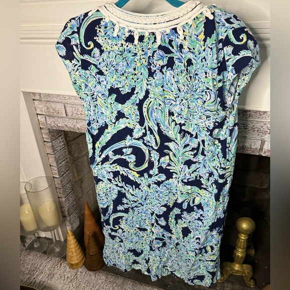 Lilly Pulitzer Madia Tunic Dress in High Tide Navy print - Picture 3 of 4